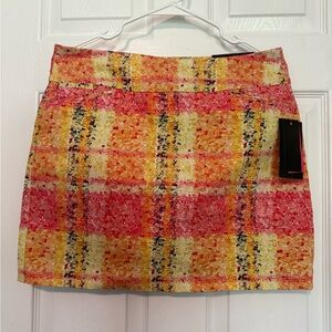 Brand NWT Plaid Women's Skirt in Red and Yellow